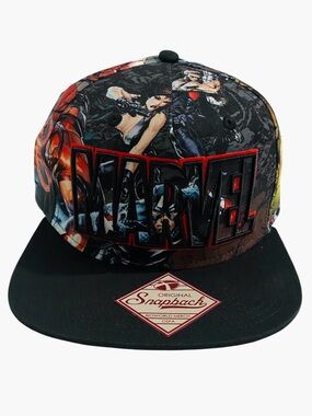 New Marvel Embroidered Logo Sublimation Print Snapback Hat Adult Cap Deadstock